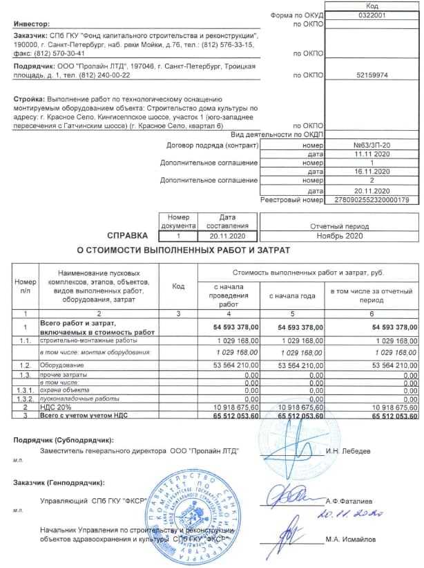 Справка КС-3